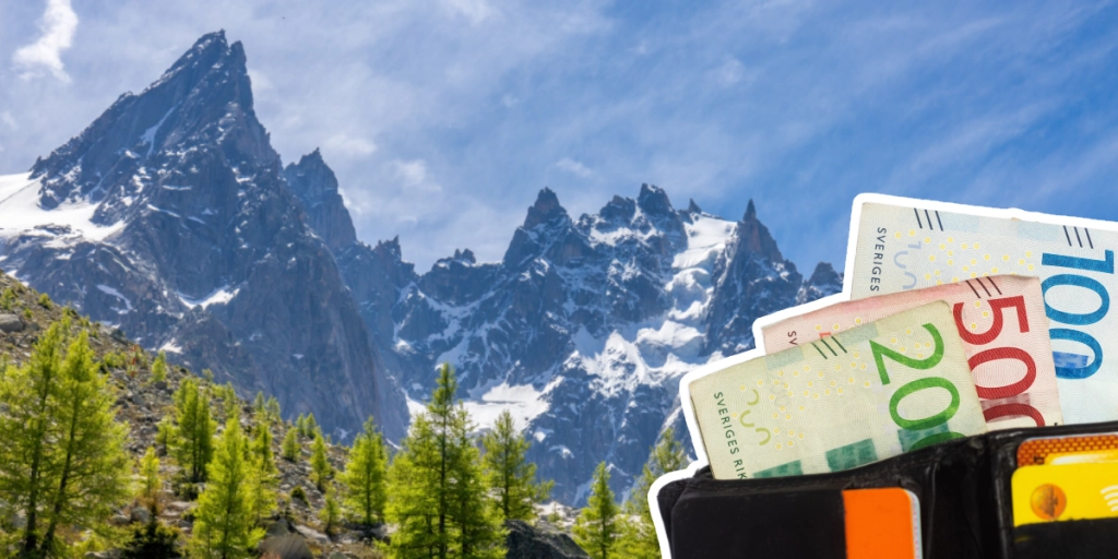 Alperna, Svenska pengar