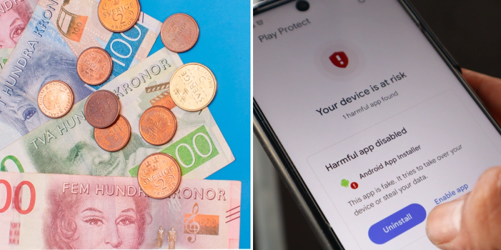 Svenska pengar, telefon, Android