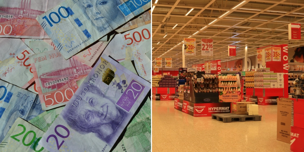 Svenska pengar, Matbutik