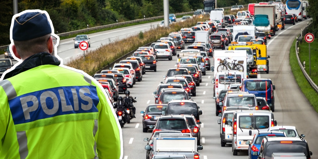 Svensk polis, trafik, bilar