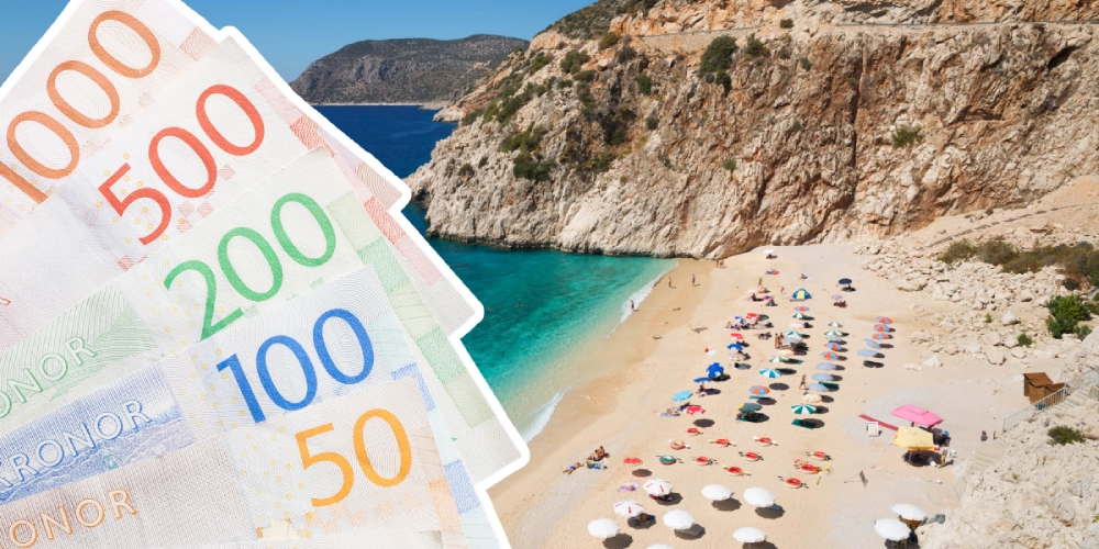 Svenska pengar, Strand, Turkiet