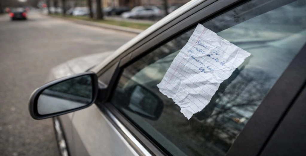 Papir på bil