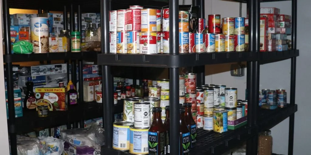 Food Pantry Prepper Basement shelves
