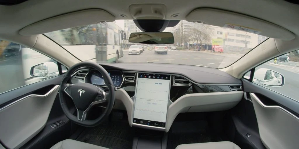 Self driving Tesla