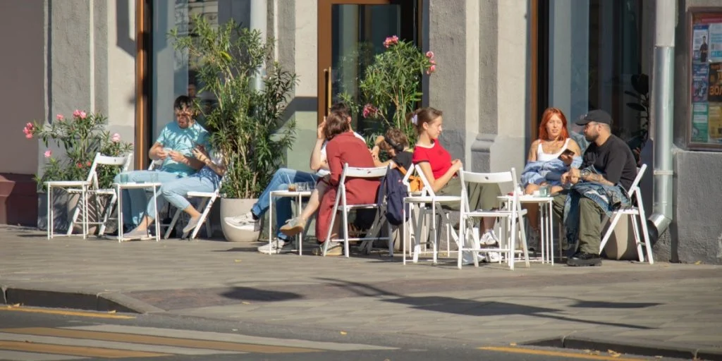 Street café Kyiv Ukraine