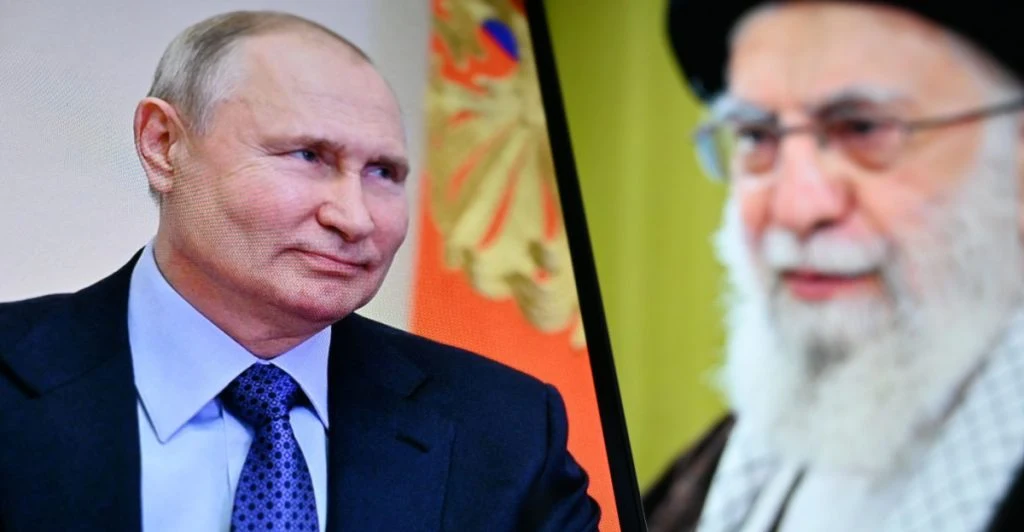 Putin och Ali Khamenei / Iran