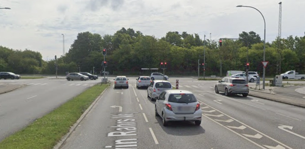 Krydset ved Edwin Rahrs Vej og Åby Ringvej