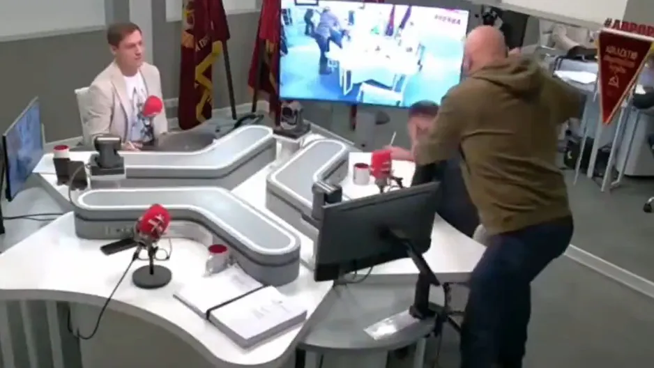 russian propagandist brawl