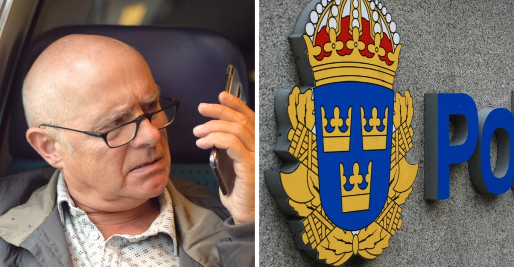 Man i telefon / Polis