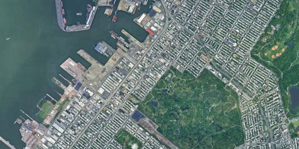 Satelite image USA New york