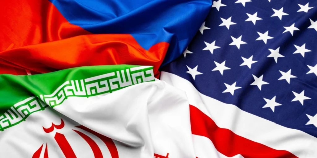 USA Iran Russia flag