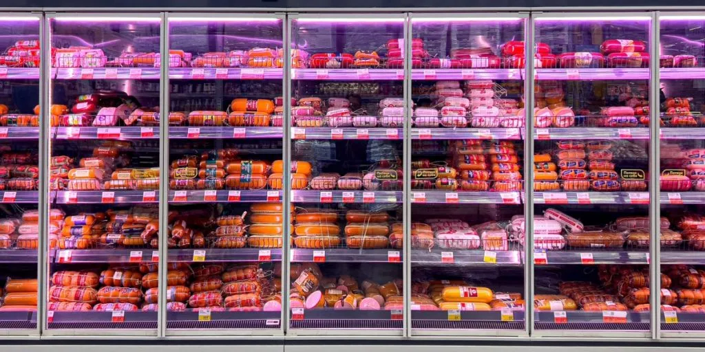Meat products in Supermarket