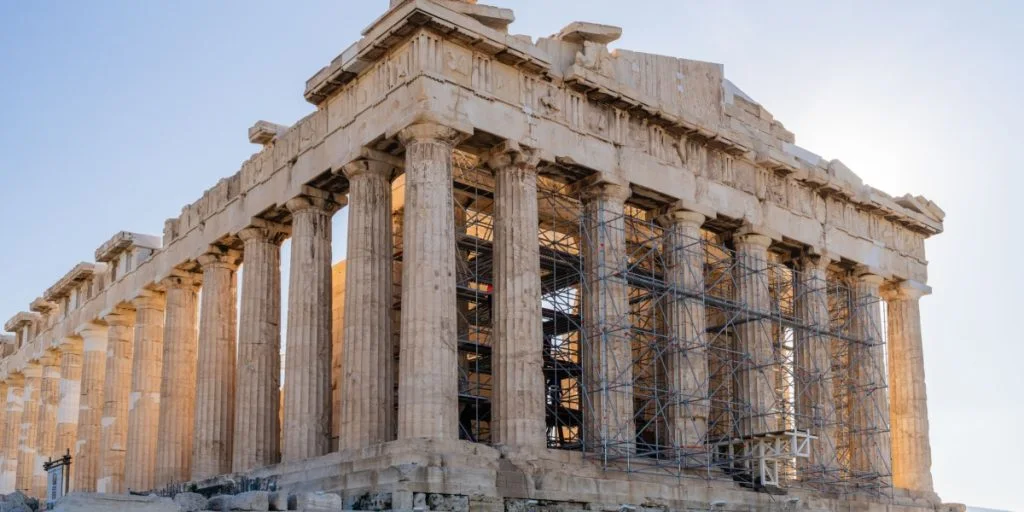 The Parthenon temple in Greece