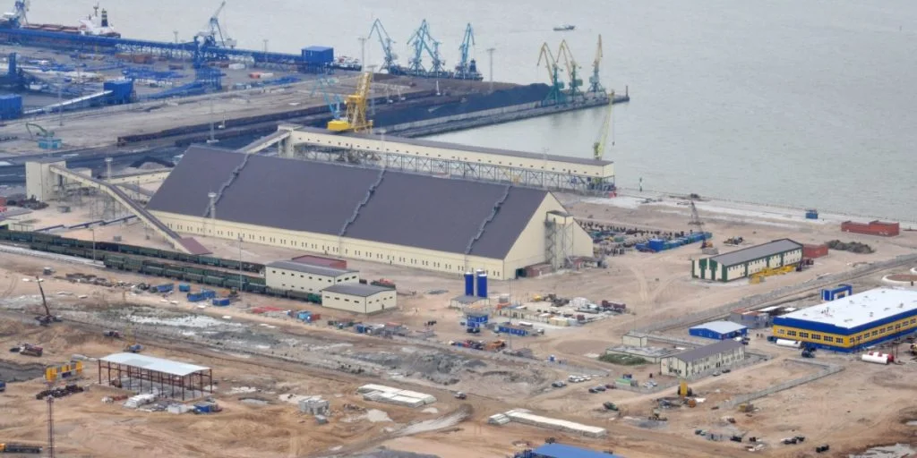 Russian cargo port of Ust-Luga on the Baltic Sea