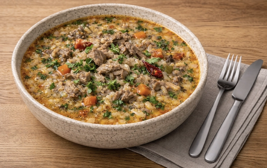 I Bulgarien laver de suppe på denne måde. Det smager meget bedre end vores.