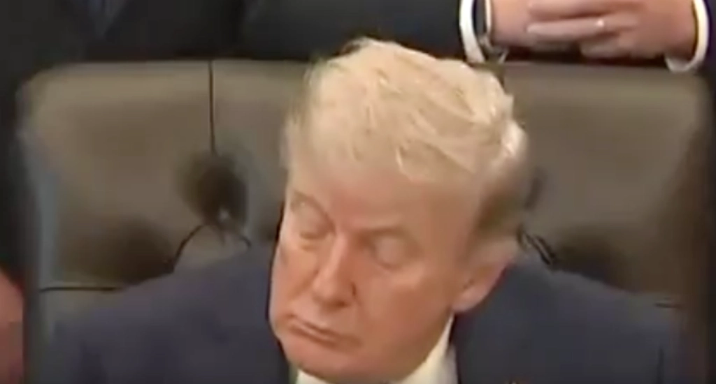 Donald Trump sleeping