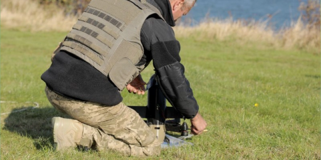 STING interceptor drone launch