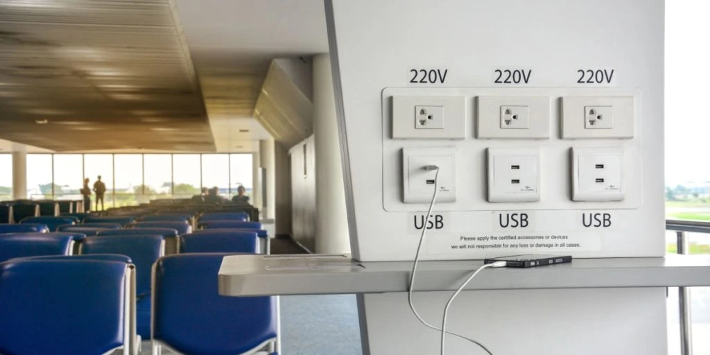 USB charging airport