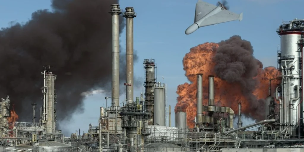 Major Russian oil refinery set ablaze in reported overnight drone attack