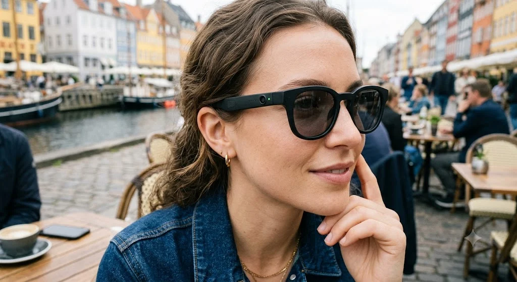 woman with glasses, smart briller