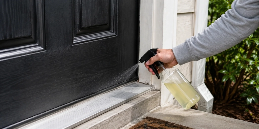 Citronspray vid ytterdörr