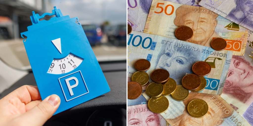P-skiva, Parkeringsskiva, Svenska pengar