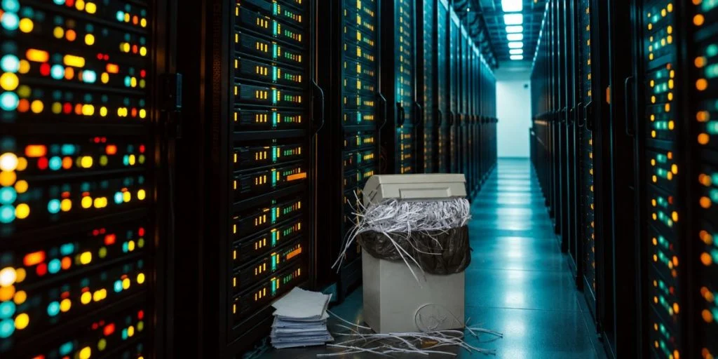 Data center paper shredder