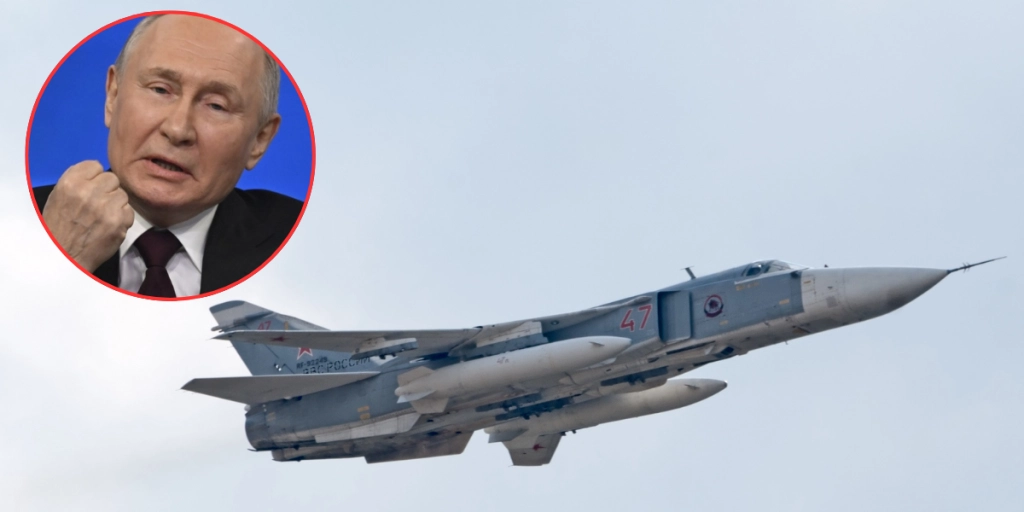 Vladimir Putin, angry, fist, Su-24, bomber, Russia, fighter jet