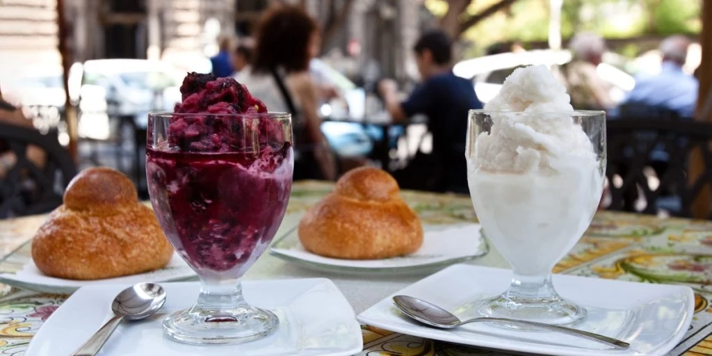 Granita, italy, Sicilien, morgenmad
