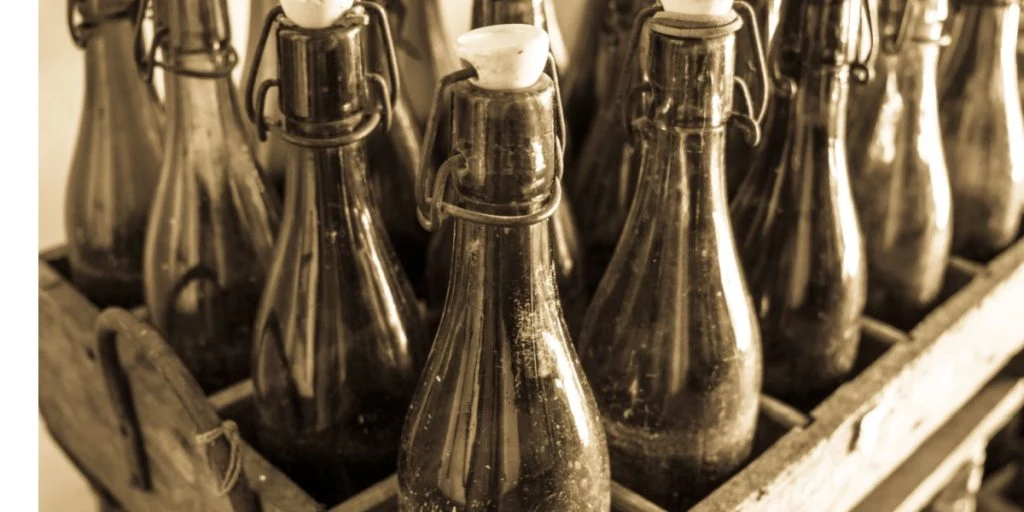 old beer bottles, glas bottles