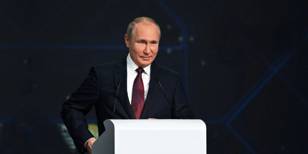 Putin smug smile happy
