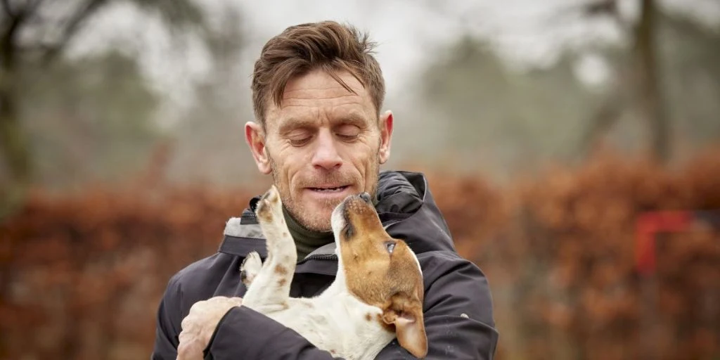 Allan Nielsen med sin hund