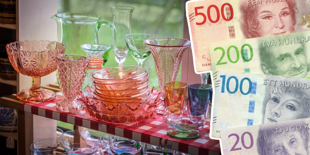 Glas, Svenska pengar
