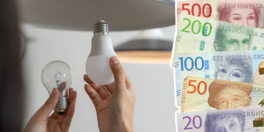 LED-lampor, Glödlampor, Svenska pengar