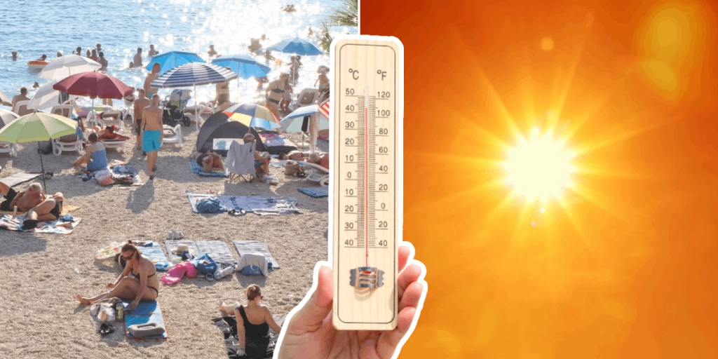 Strand, Sol, Termometer, Sommar, Värme
