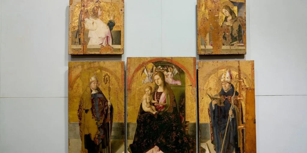 Antonello da Messina’s 1473 San Gregorio Polyptych at the Museo Regionale Accascina in Messina, before three of its surviving panels were stolen in August 2026.