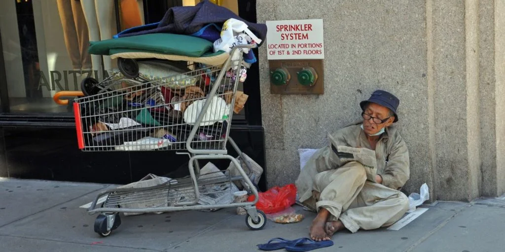 Homeless man New York