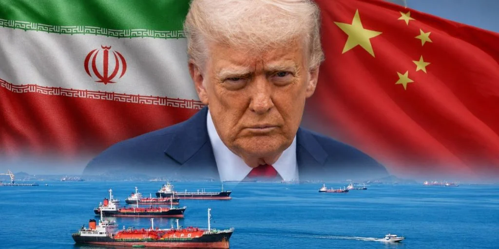 Iran China flag strait of hormuz oil tanker Donald Trump