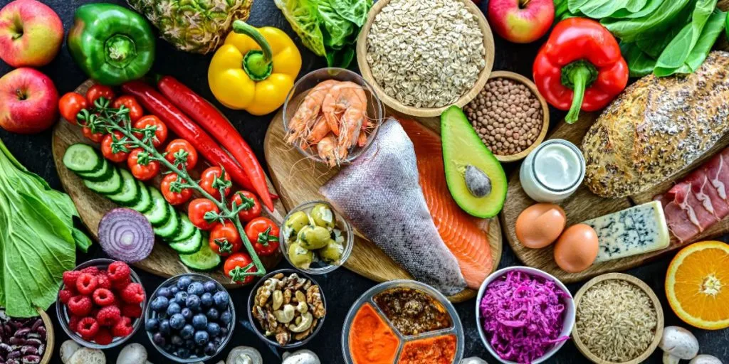 Vegetables and fish
