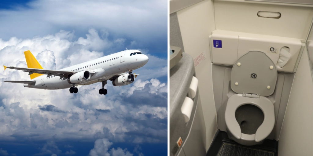 Flyg i luften / wc