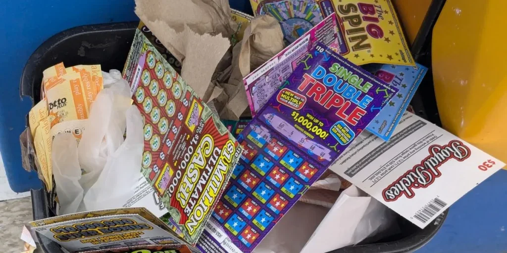 lotto kupon skraldespand
