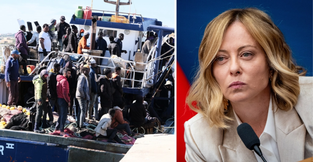 Meloni / Migranter på båt