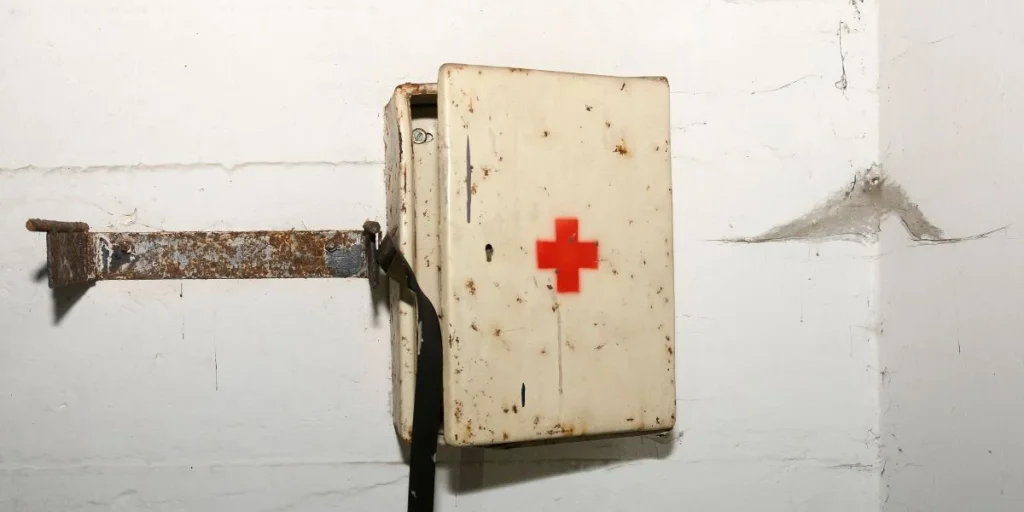 old first aid box kit