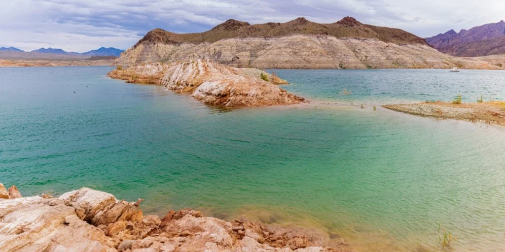 Lav vandstand i Lake Mead, USA