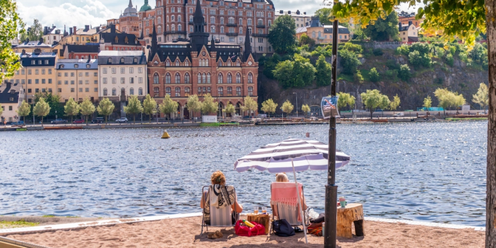Sommar i Stockholm, varmt, sol
