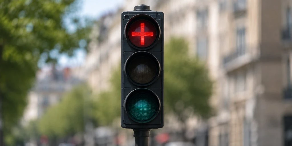 Trafikljusets udda symbol förbryllar många bilister: Det här betyder det röda korset