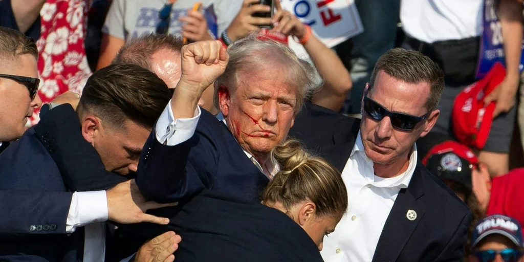 Donald Trump holds an election rally