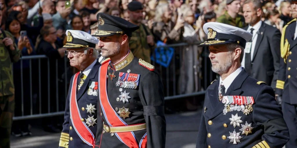 De tre skandinaviske konger til Haralds begravelse
