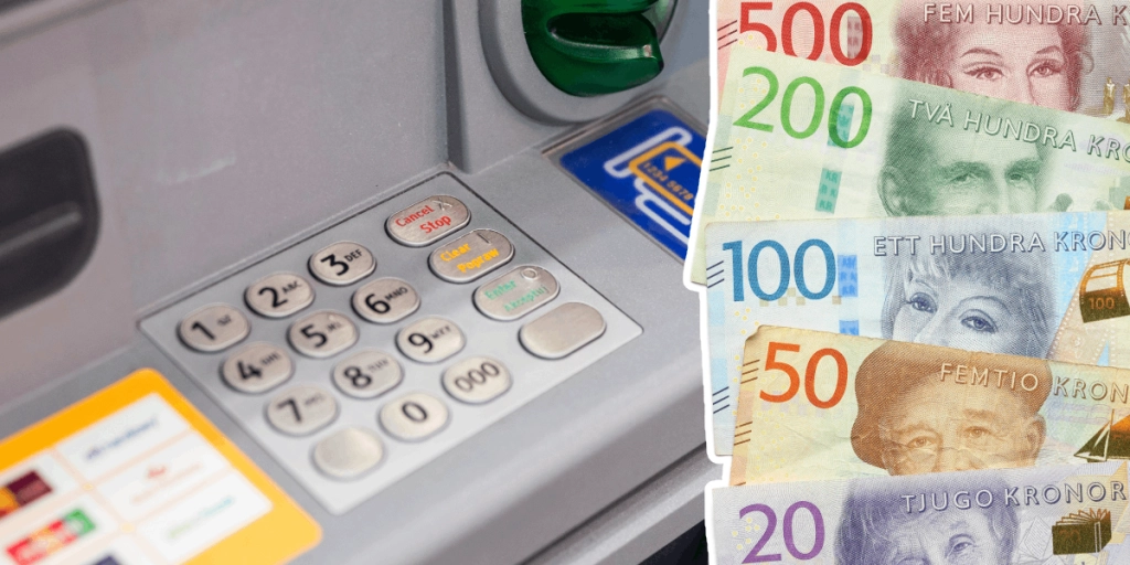 Bankomat, Svenska pengar