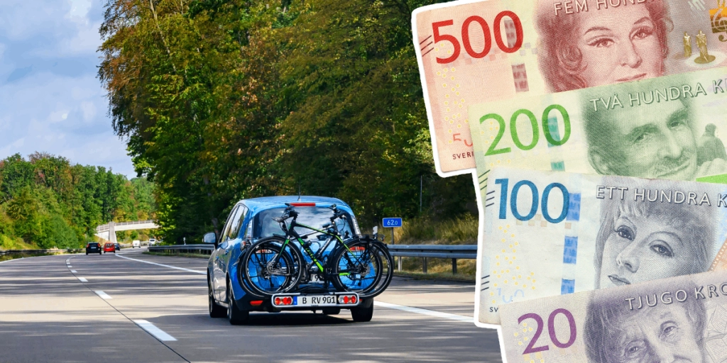 Bil med cyklar, Svenska pengar